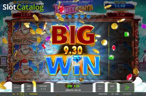 Οθόνη4. Diamond Link Mighty Santa Κουλοχέρης