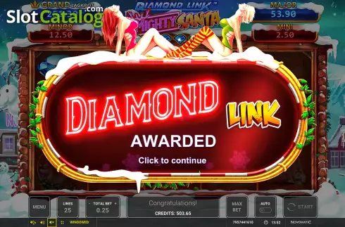 Οθόνη6. Diamond Link Mighty Santa Κουλοχέρης