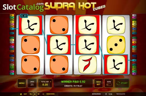 Οθόνη4. Supra Hot Cubes Κουλοχέρης