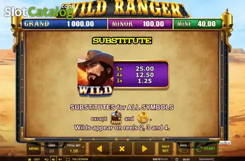 Οθόνη9. Wild Ranger Κουλοχέρης