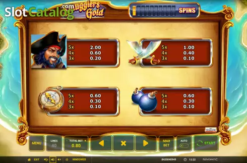 Οθόνη9. Smuggler's Gold Κουλοχέρης 