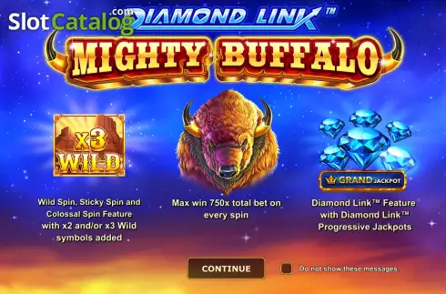 Οθόνη2. Diamond Link Mighty Buffalo Κουλοχέρης