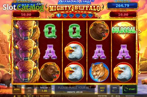 Οθόνη3. Diamond Link Mighty Buffalo Κουλοχέρης