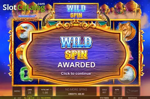 Οθόνη9. Diamond Link Mighty Buffalo Κουλοχέρης