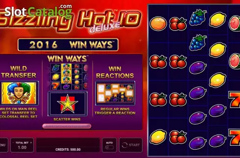 Οθόνη2. Sizzling Hot Deluxe 10 Win Ways Κουλοχέρης