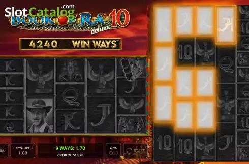Οθόνη5. Book of Ra deluxe 10: Win Ways Κουλοχέρης