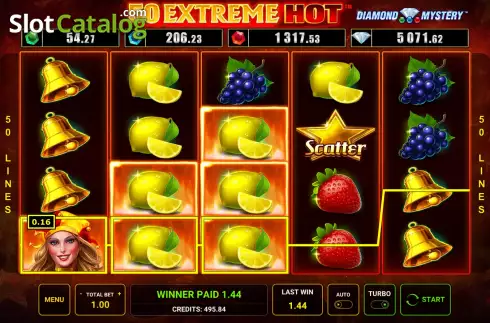 Οθόνη5. Diamond Mystery 50 Extreme Hot Κουλοχέρης
