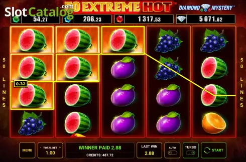 Οθόνη6. Diamond Mystery 50 Extreme Hot Κουλοχέρης