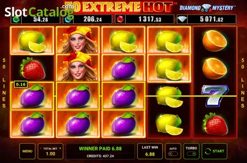 Οθόνη7. Diamond Mystery 50 Extreme Hot Κουλοχέρης