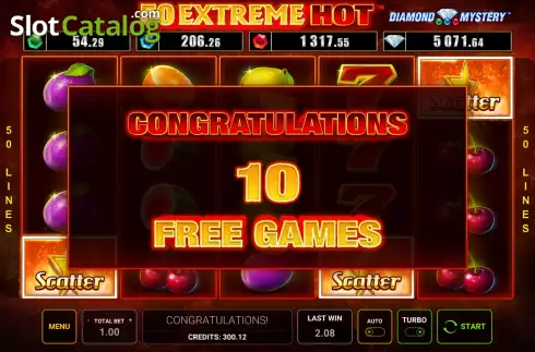 Οθόνη8. Diamond Mystery 50 Extreme Hot Κουλοχέρης