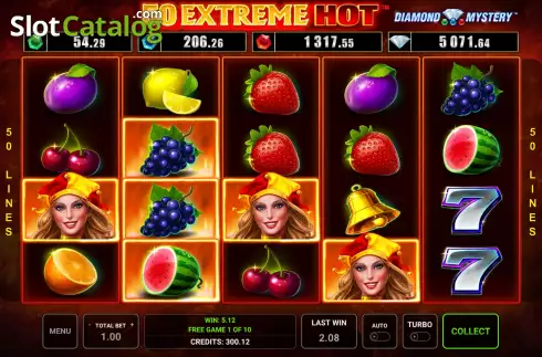 Οθόνη9. Diamond Mystery 50 Extreme Hot Κουλοχέρης