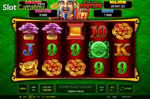 Οθόνη2. Welcome Fortune (Greentube) Κουλοχέρης