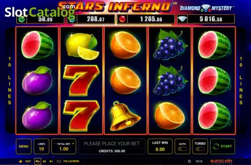 Οθόνη2. Diamond Mystery Stars Inferno Κουλοχέρης