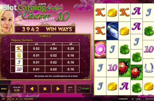 Οθόνη8. Lucky Ladys Charm Deluxe 10 Win Ways Κουλοχέρης