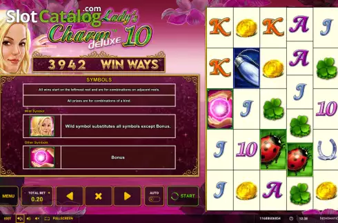 Οθόνη9. Lucky Ladys Charm Deluxe 10 Win Ways Κουλοχέρης
