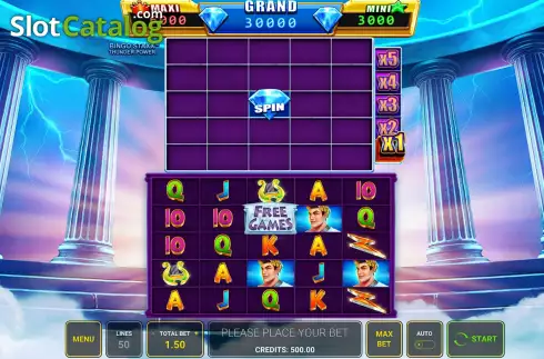 Οθόνη2. Bingo Staxx Thunder Power Κουλοχέρης