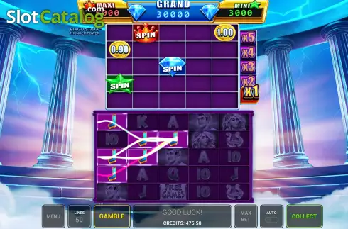 Οθόνη5. Bingo Staxx Thunder Power Κουλοχέρης