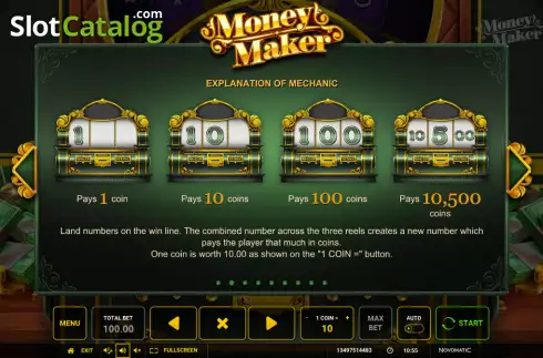 Οθόνη7. Money Maker (Greentube) Κουλοχέρης