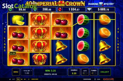Οθόνη3. Diamond Mystery 40 Imperial Crown Κουλοχέρης