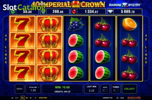 Οθόνη4. Diamond Mystery 40 Imperial Crown Κουλοχέρης