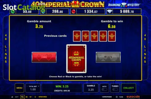 Οθόνη5. Diamond Mystery 40 Imperial Crown Κουλοχέρης