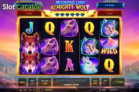 Οθόνη3. Diamond Link: Almighty Wolf Κουλοχέρης
