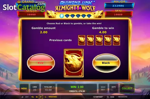 Οθόνη6. Diamond Link: Almighty Wolf Κουλοχέρης