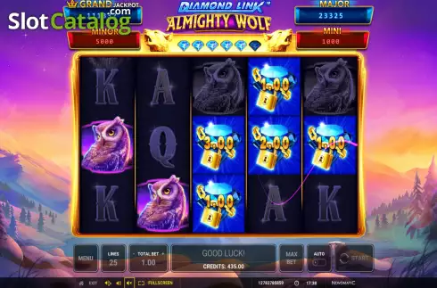 Οθόνη7. Diamond Link: Almighty Wolf Κουλοχέρης