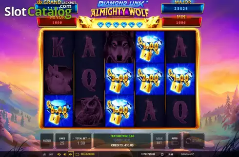 Οθόνη8. Diamond Link: Almighty Wolf Κουλοχέρης