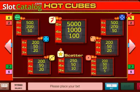 Οθόνη6. Hot Cubes Κουλοχέρης