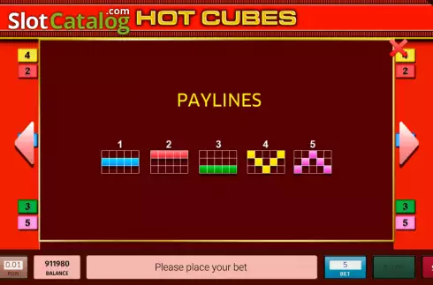 Οθόνη7. Hot Cubes Κουλοχέρης
