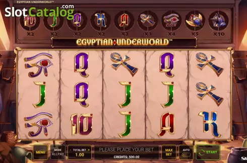 Οθόνη3. Egyptian Underworld Κουλοχέρης