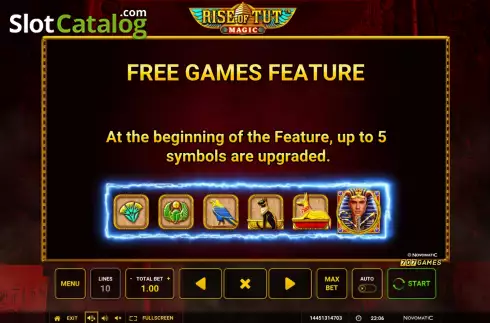 Οθόνη9. Rise of Tut Magic Κουλοχέρης 