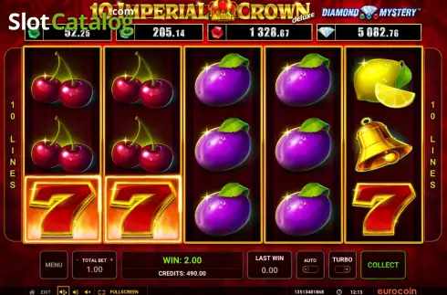 Οθόνη3. Diamond Mystery 10 Imperial Crown Deluxe Κουλοχέρης