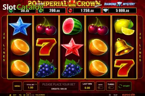 Οθόνη2. Diamond Mystery 20 Imperial Crown Deluxe Κουλοχέρης