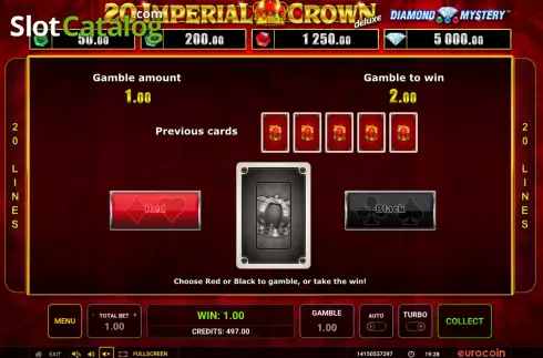 Οθόνη5. Diamond Mystery 20 Imperial Crown Deluxe Κουλοχέρης