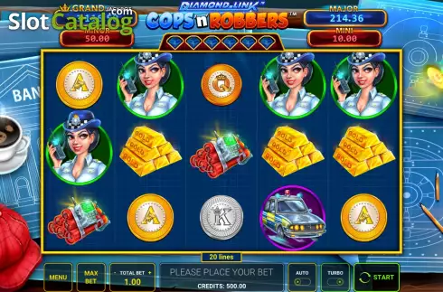 Οθόνη3. Diamond Link: Cops ‘n’ Robbers Κουλοχέρης