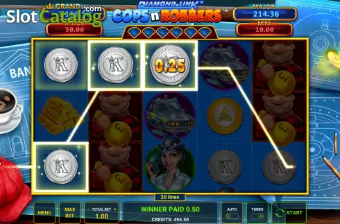 Οθόνη4. Diamond Link: Cops ‘n’ Robbers Κουλοχέρης