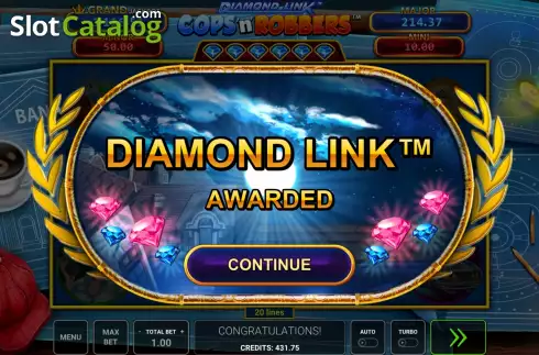 Οθόνη7. Diamond Link: Cops ‘n’ Robbers Κουλοχέρης