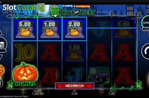 Οθόνη3. Cops 'n' Robbers Big Money Trick or Treat Κουλοχέρης