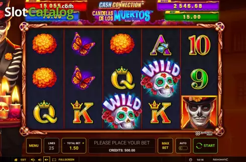 Οθόνη2. Cash Connection - Candelas de los Muertos - Senor Muerte Κουλοχέρης