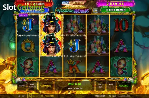 Οθόνη3. Cash Connection – Golden Voodoo Magic Κουλοχέρης 