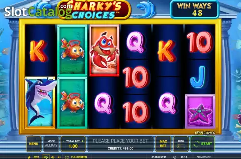 Οθόνη2. Sharky’s Choices Win Ways Κουλοχέρης 