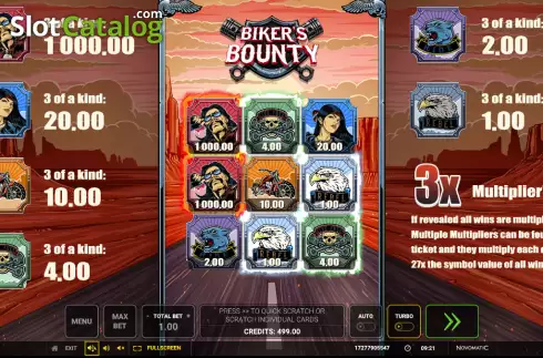 Οθόνη3. Biker’s Bounty Κουλοχέρης