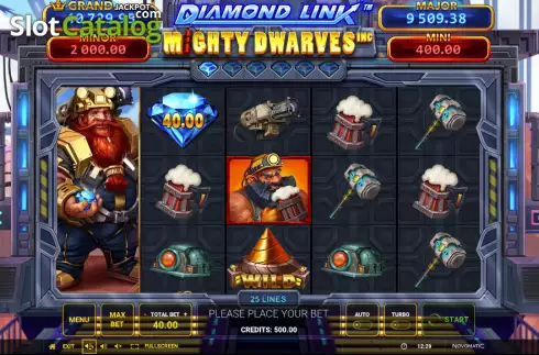 Οθόνη2. Diamond Link: Mighty Dwarves Inc Κουλοχέρης 