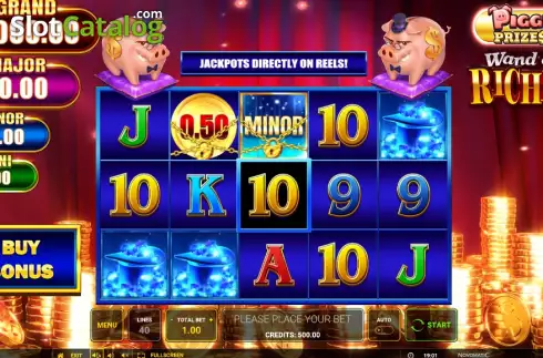 Οθόνη2. Piggy Prizes Wand of Riches Κουλοχέρης