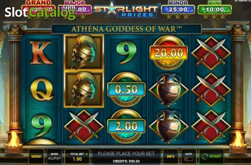 Οθόνη2. Starlight Jackpots Athena Goddess of War Κουλοχέρης