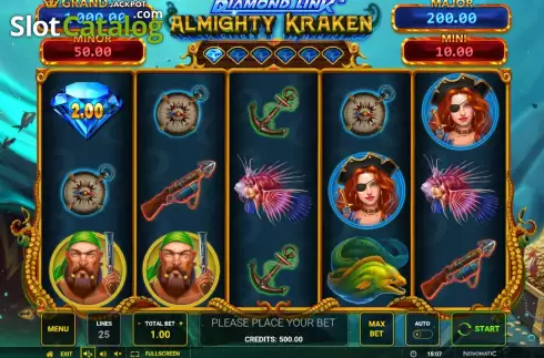Οθόνη2. Diamond Link Almighty Kraken Κουλοχέρης 