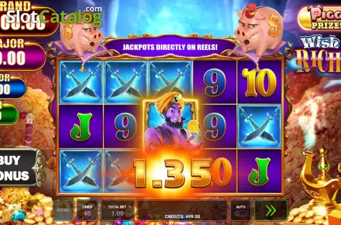 Οθόνη4. Piggy Prizes Wish of Riches Κουλοχέρης