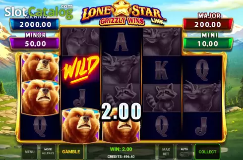 Οθόνη3. Lone Star Link Grizzly Wins Κουλοχέρης 